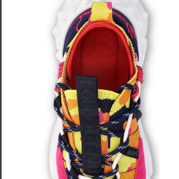 Christian Louboutin Pink Yellow Trailrun Donna Fabric Sneakers in multicolor new - Picture 4 of 8